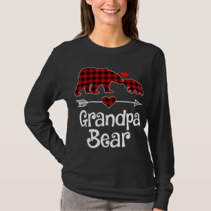 Opa Bear Christmas Pajama Red Buffalo Ma T-Shirt
