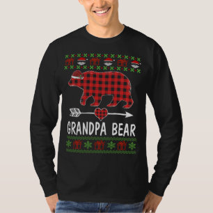 Opa Bear Santa Red Karierte Familie Pajamas für Ch T-Shirt
