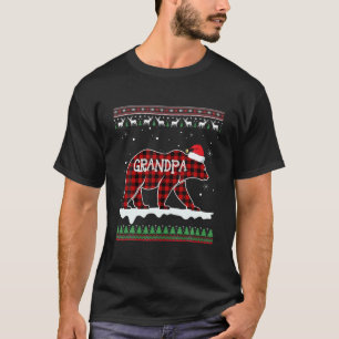 Opa Bear Santa Red Karierte Familie Pajamas für Ch T-Shirt