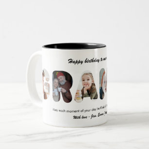 Opa benutzerdefinierte Fotocollage personalisierte Zweifarbige Tasse