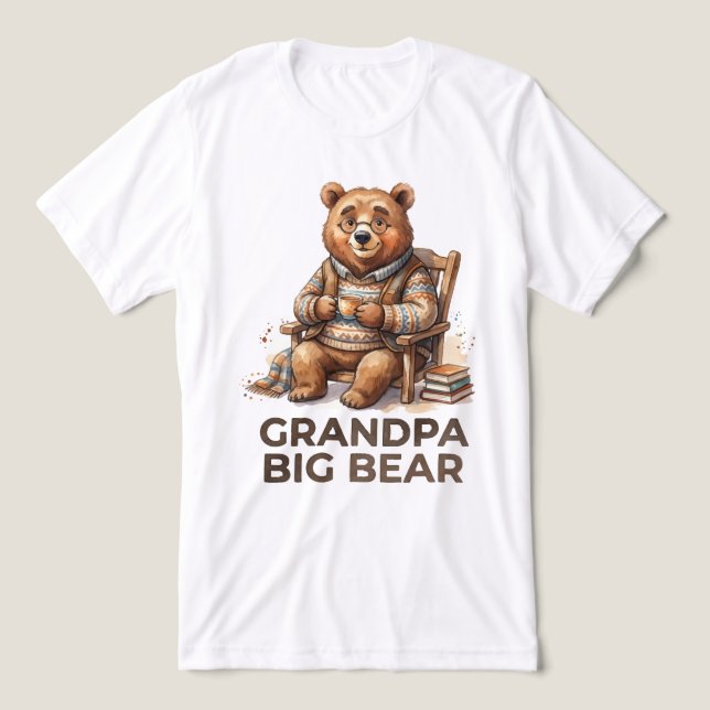 Opa Big Bear Trending Design Tri-Blend Shirt (Design Vorderseite)