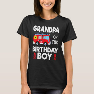 Opa Birthday Boy Fire Truck Kleinkind Feuerwehr T-Shirt
