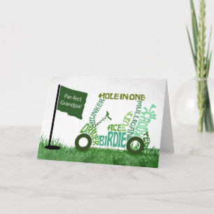 Opa Birthday Par-Fect Golf Cart in Worten Karte