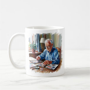 Opa Briefmarkensammeln Philatelist Geschenk Kaffeetasse