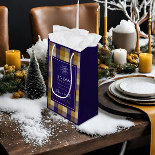 Opa Chic Kariert Snow Gemütliche Winterdusche Kleine Geschenktüte