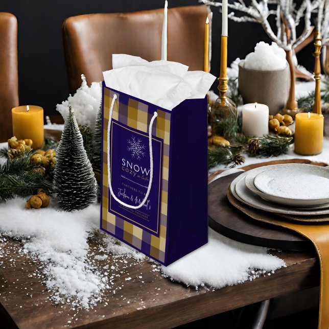 Opa Chic Kariert Snow Gemütliche Winterdusche Kleine Geschenktüte (Von Creator hochgeladen)