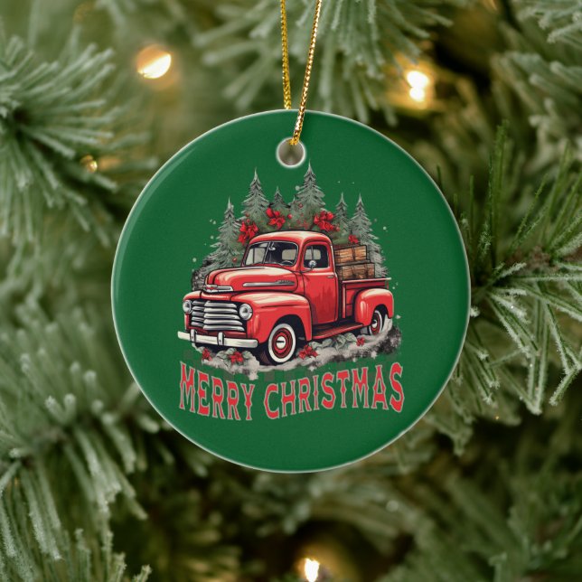 Opa Chic Vintag Truck Weihnachtsschmuck (Baum)