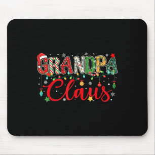 Opa Claus Weihnachtslicht-Pyjama-Familien-Match Mousepad