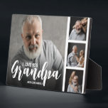 Opa Customized Foto Collage Plaque Fotoplatte<br><div class="desc">Diese moderne Opa-, Foto-Collage-Plakette ist das ideale Geschenk für Ihren Großvater oder Ihre Großmutter, mit 4 Ihrer Lieblingsfotos, den Text GRANDPA in einem lustigen Skript-Schriftart, und dann personalisieren mit Ihren Namen. Fantastisch als Weihnachten, Geburtstag oder Geschenk für jede andere besondere Gelegenheit, der Schriftart Stil, Größe und Farbe kann durch Klicken...</div>