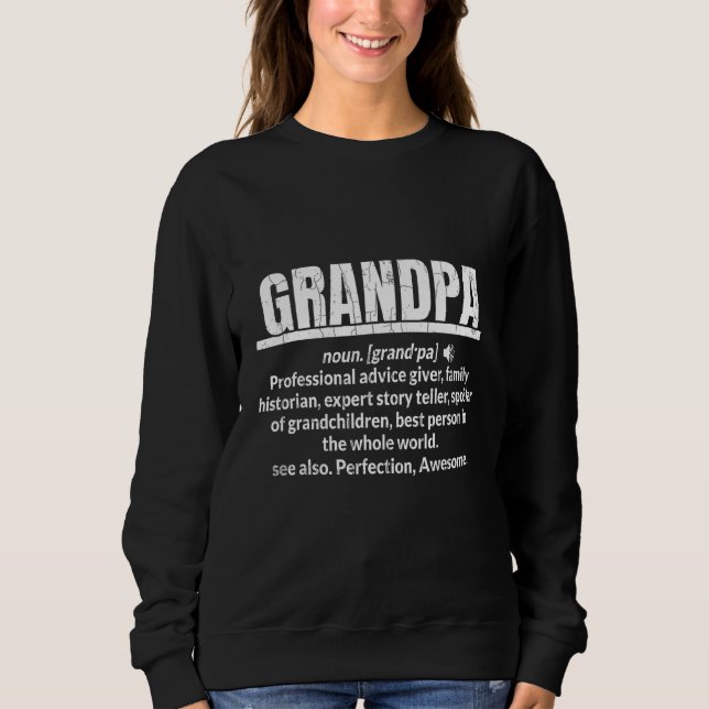 Opa Definition Funny Großvater Lover Graphic Sweatshirt (Vorderseite)