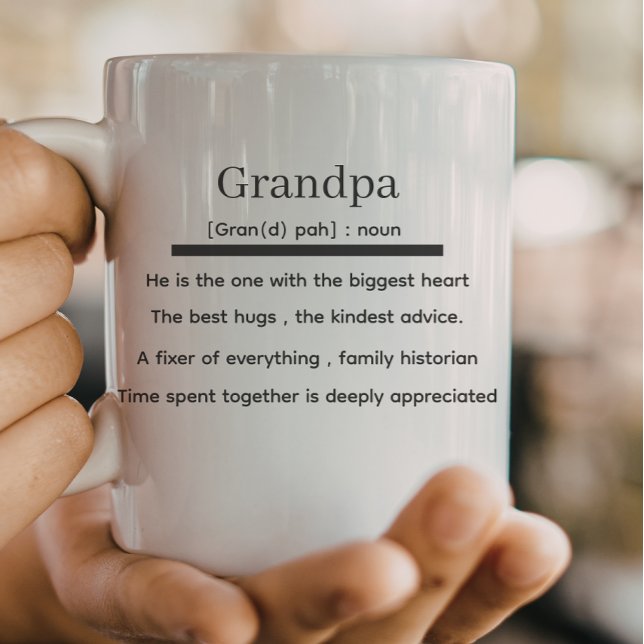 Opa Definition, Opa Vatertag  Kaffeetasse (Von Creator hochgeladen)