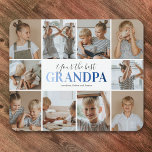 Opa dein bestes Foto Mousepad<br><div class="desc">Personalisierte Großvatermousepad mit schlichtem,  weißem Hintergrund,  der in jede Farbe verändert werden kann,  10 Fotos des Enkelsohn/Enkeltochter,  das Sprichwort "Dein bester Großvater" und die Kindernamen.</div>