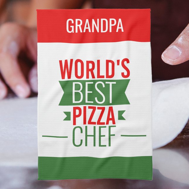 Opa - Der beste Pizza-Koch der Welt Geschirrtuch (Von Creator hochgeladen)