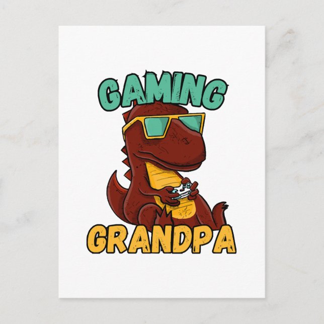 Opa der Gamer Postkarte (Vorderseite)
