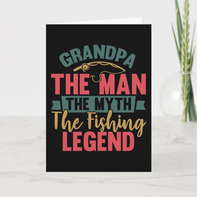 Opa - Der Mann, der Mythos, der Fisch-Legende Karte (Vorderseite)