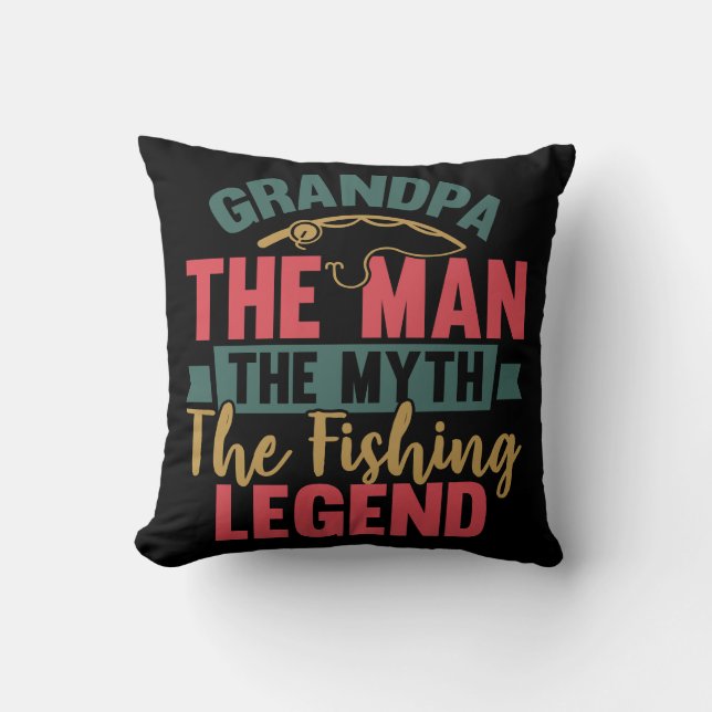 Opa - Der Mann, der Mythos, der Fisch-Legende Kissen (Vorderseite)