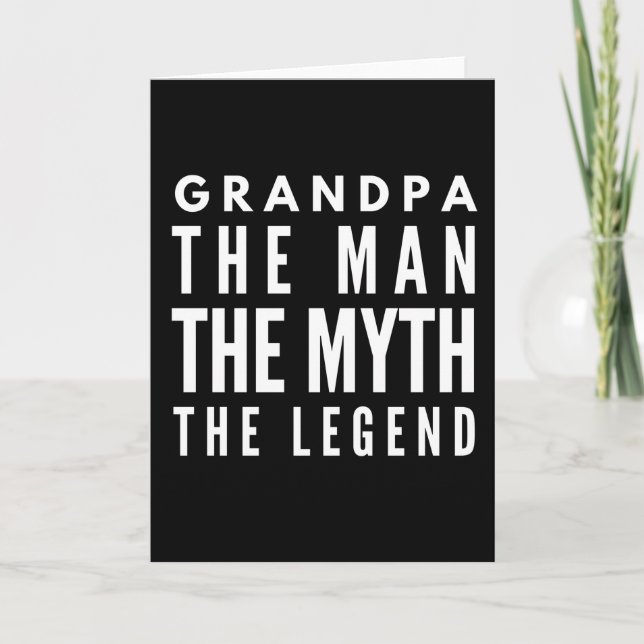 Opa der Mann der Mythos der Legende Karte (Vorderseite)
