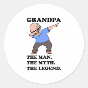 Opa der Mann der Mythos der Legende Runder Aufkleber