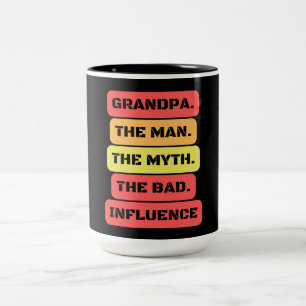 Opa der Mann, der Mythos der schlechte Einfluss Zweifarbige Tasse