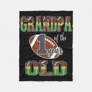 Opa des 1-jährigen Fußballers im 1. Jahr Down B Fleecedecke