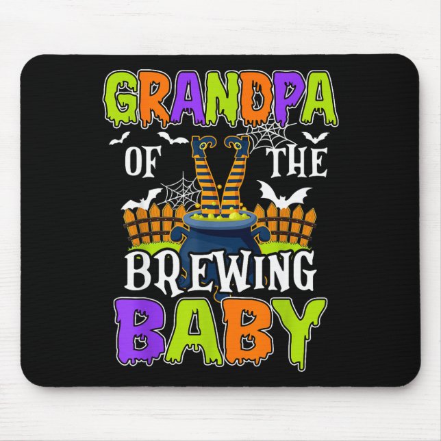 Opa des brauenden Halloween-Hexenbabys F Mousepad (Vorne)