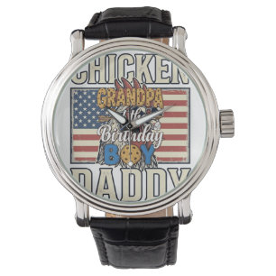 Opa des Geburtstagsjungen-Keks-Milch-Shirt Desi Armbanduhr
