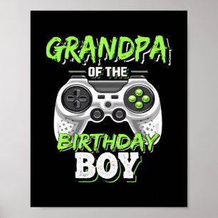 Opa des Geburtstagsjungen passendes Videospiel Bi Poster