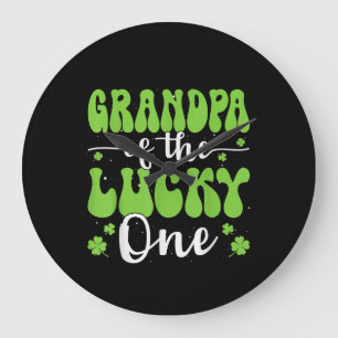 Opa des Glückspilzes erster Geburtstag St. Patrick Große Wanduhr