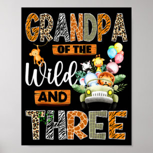 Opa des Wilden und dreifacher 3. Geburtstagsjunge Poster