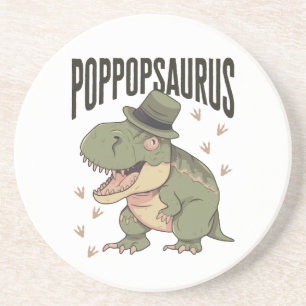 Opa Dinosaur Vatertag Poppopsaurus Getränkeuntersetzer