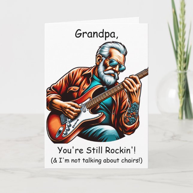 Opa, du bist immer noch ein Rockin" | Spaß zum Geb Karte (Vorderseite)