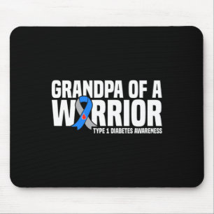 Opa eines Kriegers Typ 1 Diabetes-Auszeichnungen f Mousepad