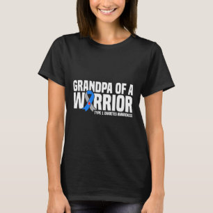 Opa eines Kriegers Typ 1 Diabetes-Auszeichnungen f T-Shirt
