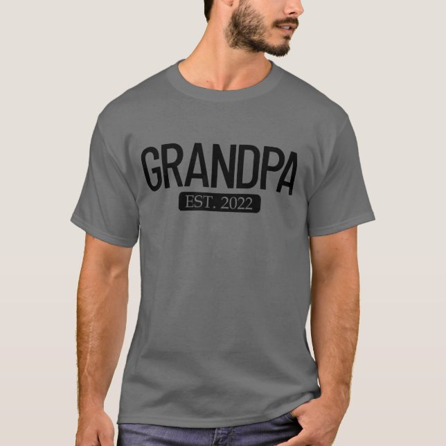 Opa Est. 2022 Großmutter 2022 Großvater T-Shirt (Vorderseite)