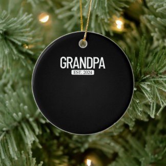 Opa Est. 2024 Großeltern - Großvater für Männer Keramik Ornament