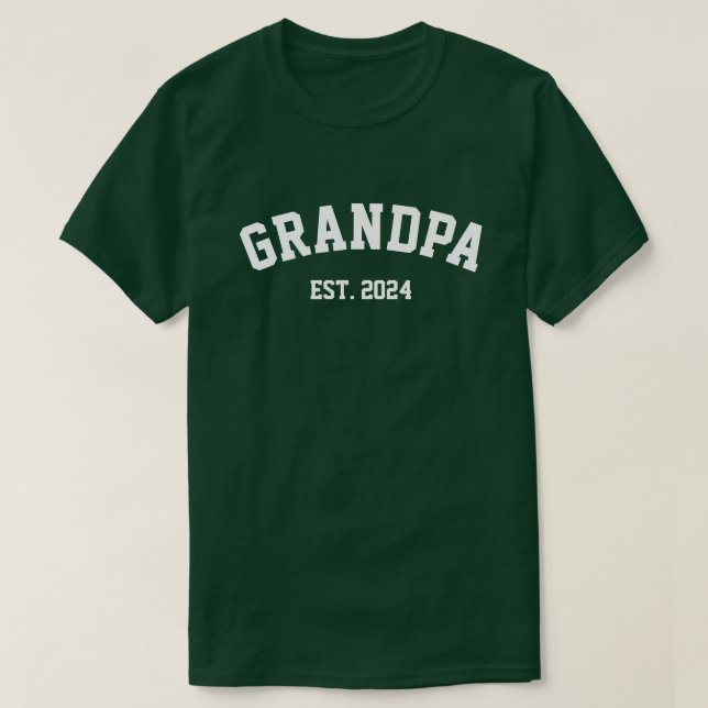 Opa Est. Datum, Personalisierter neuer Großvater T-Shirt (Design vorne)