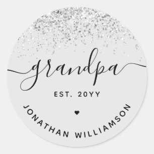 Opa Est Glitzer Confetti Custom Großoper Geschenke Runder Aufkleber