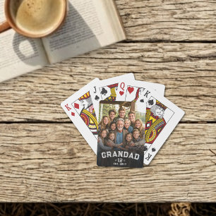 Opa Est Jahr Foto Erinnerungsstück Gesamtzahl der Spielkarten