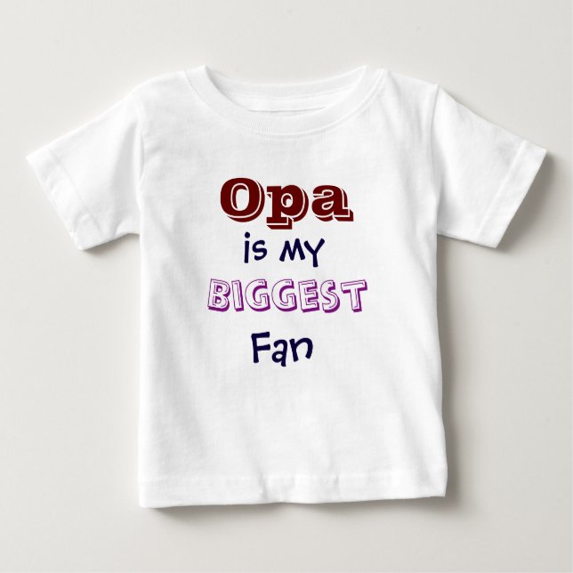 Opa est mon plus grand fan bébé T-shirt bébé (Devant)