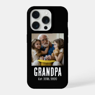 Opa Est. Weißer Grunge-Text Foto iPhone 15 Pro Hülle