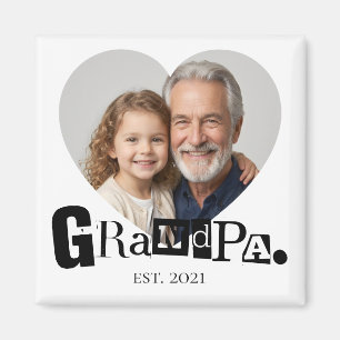Opa Established Foto-Geschenk für Großvater Magnet