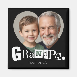 Opa Established Foto-Geschenk für Großvater Magnet
