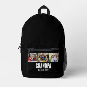 Opa Established Grunge-Schrift Schwarz 3 Foto Bedruckter Rucksack