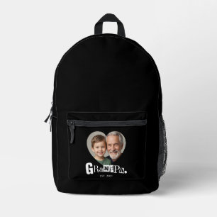 Opa etabliertes Fotogeschenk für Großvater Bedruckter Rucksack