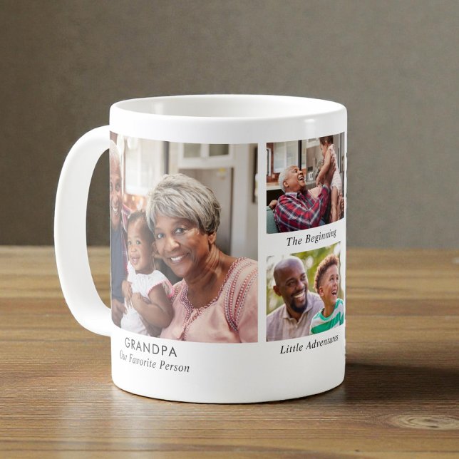 Opa-Foto-Collage Kaffeetasse (Grandpa Photo Collage Coffee Mug)