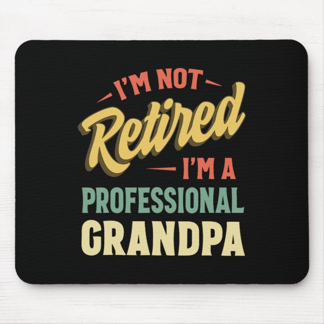 Opa für Männer Funny Vaters Day Remüde Opa Mousepad (Vorne)