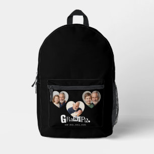 Opa Gegründet 3 Foto-Geschenk Für Großvater Bedruckter Rucksack