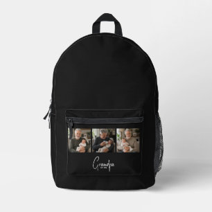 Opa gegründet Black 3 Foto-Geschenk  Bedruckter Rucksack