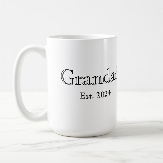 Opa Gegründet Black Bold Minimal  Kaffeetasse (Links)