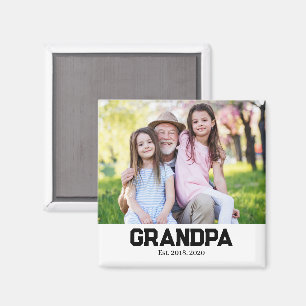 Opa gegründet Foto-Geschenkmagnet Magnet